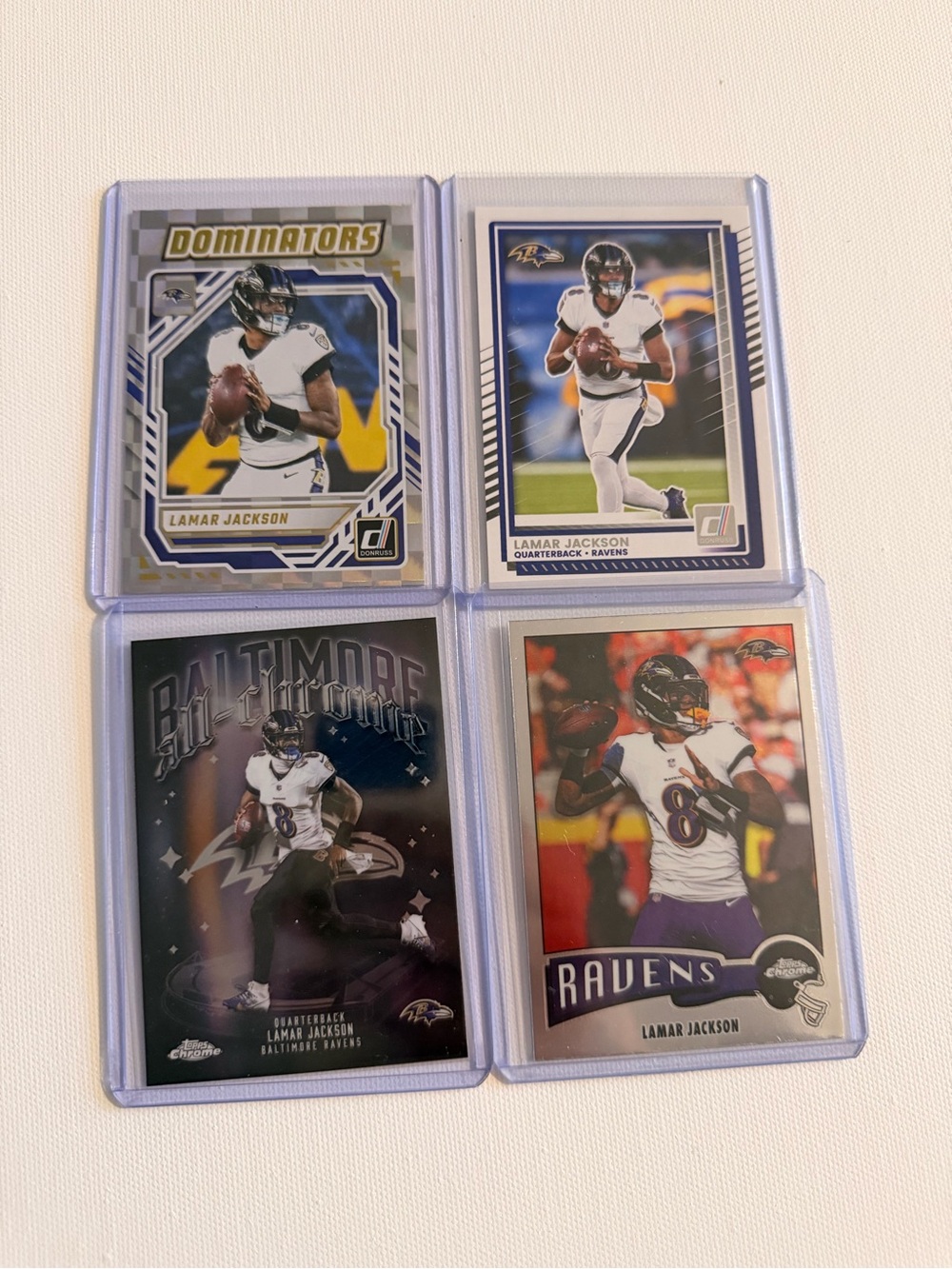 Topps Lamar Jackson Football Card Set - Purple, Black, White